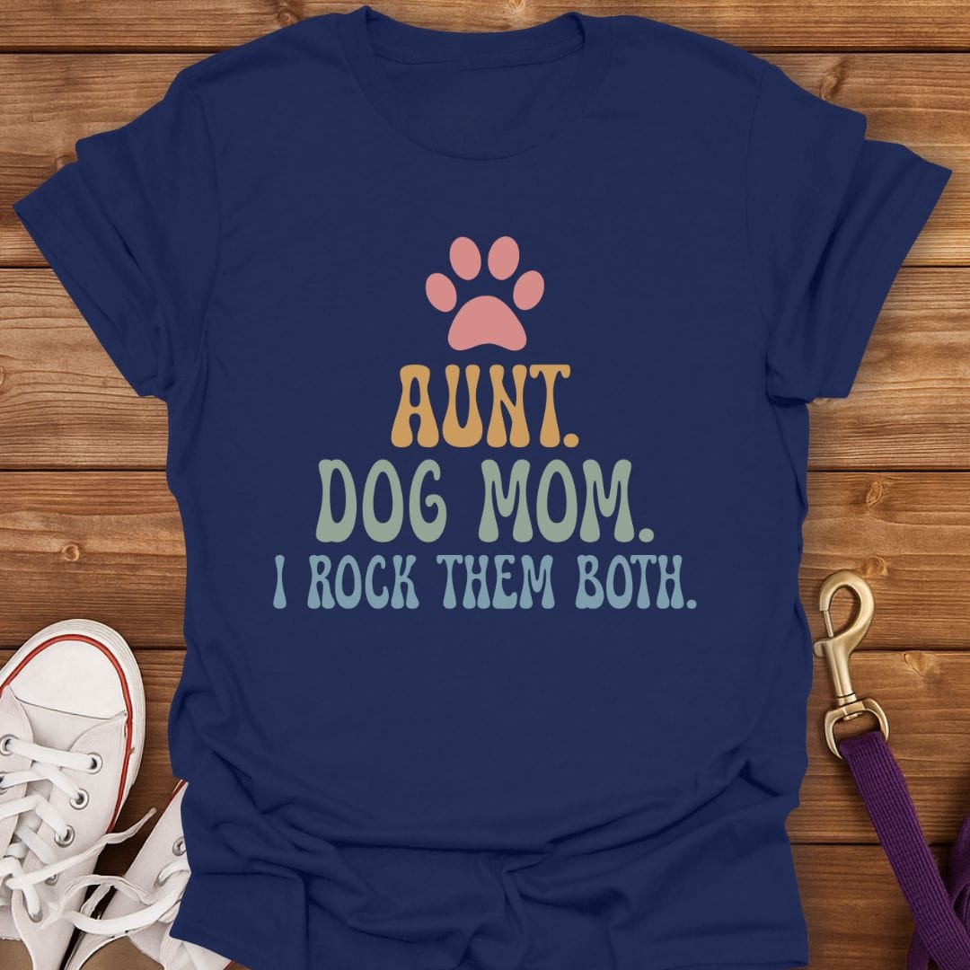 Auntie Dog Mom Pride T-Shirt Navy / S