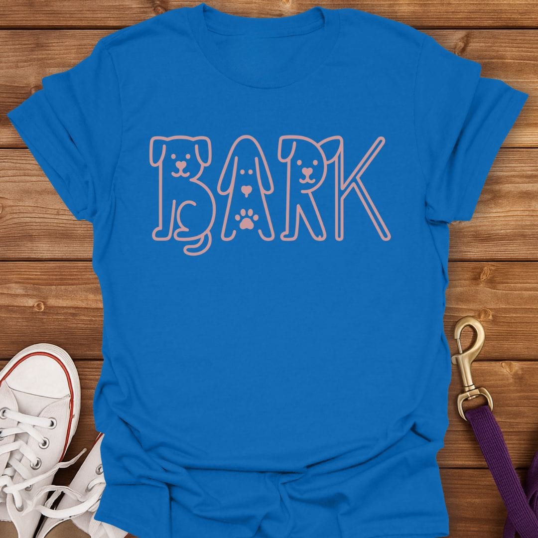 BARK Dog Lettering T-Shirt Royal / S