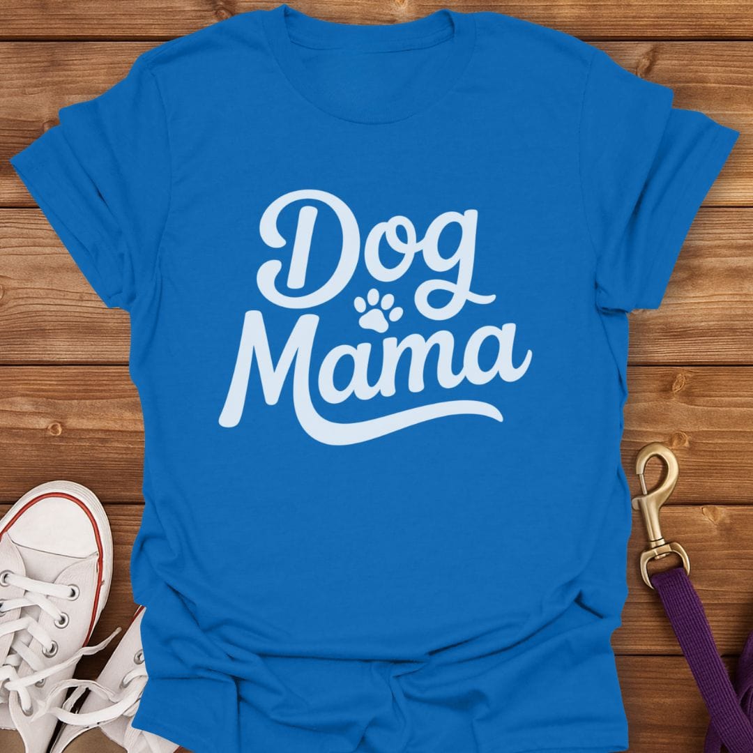 Classic Script Dog Mama T-Shirt Royal / S