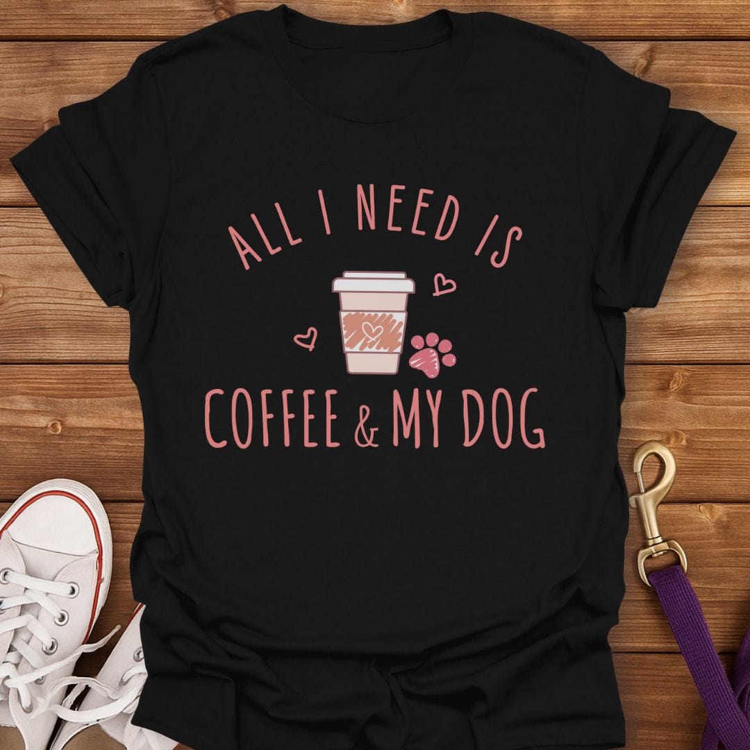 Coffee and My Dog T-Shirt Black / S