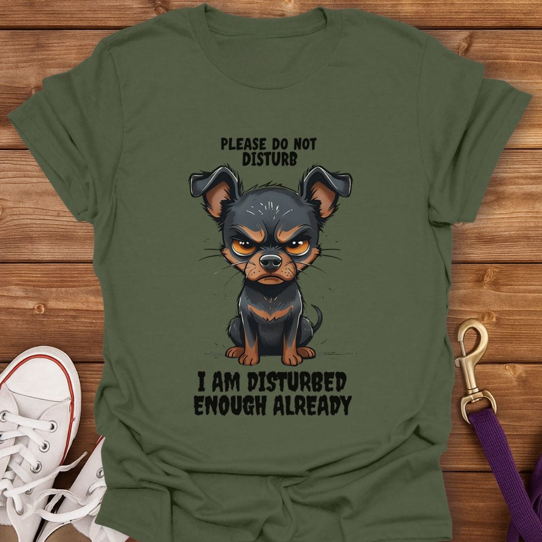 Disturbed Miniature Pinscher T-Shirt Military Green / S