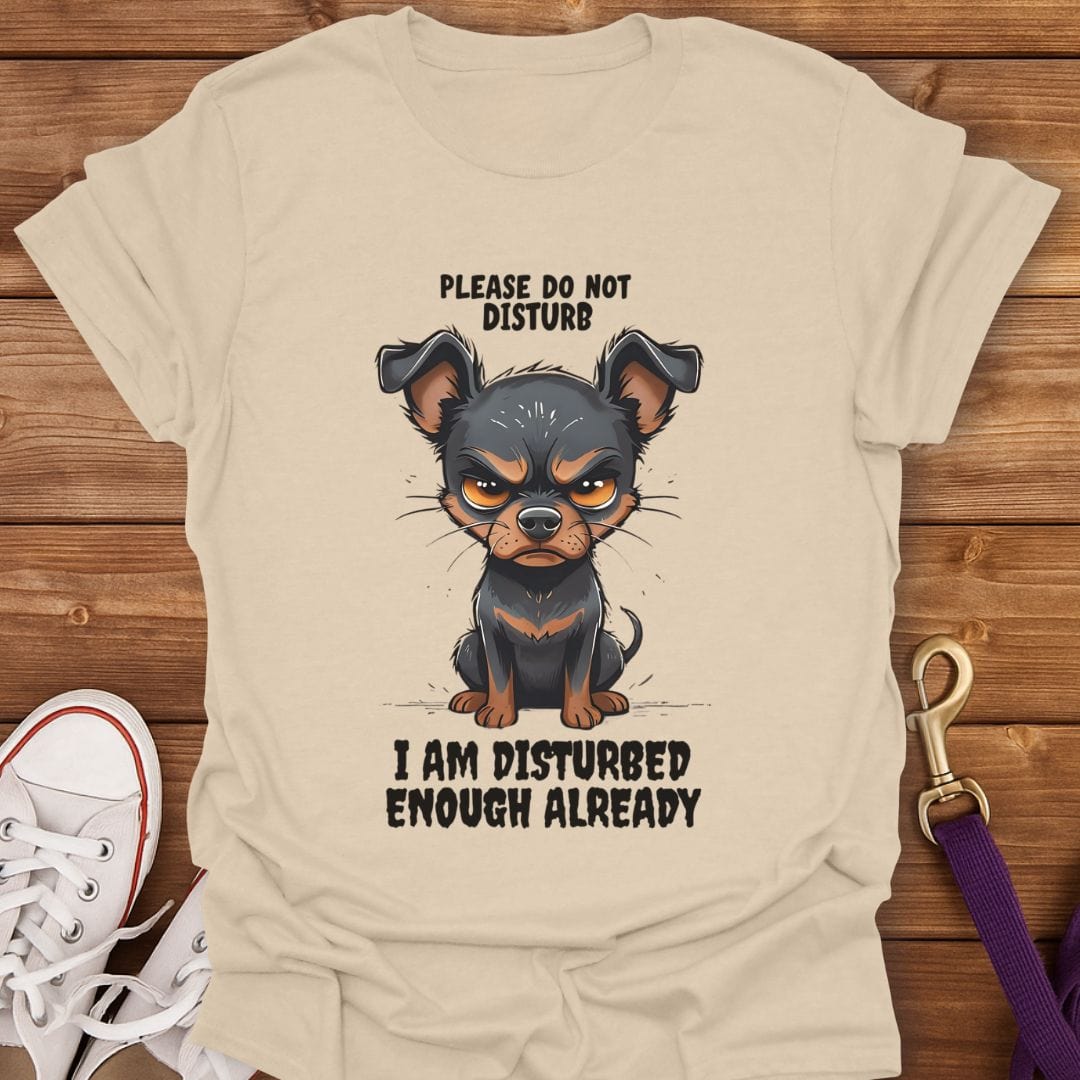 Disturbed Miniature Pinscher T-Shirt Sand / S