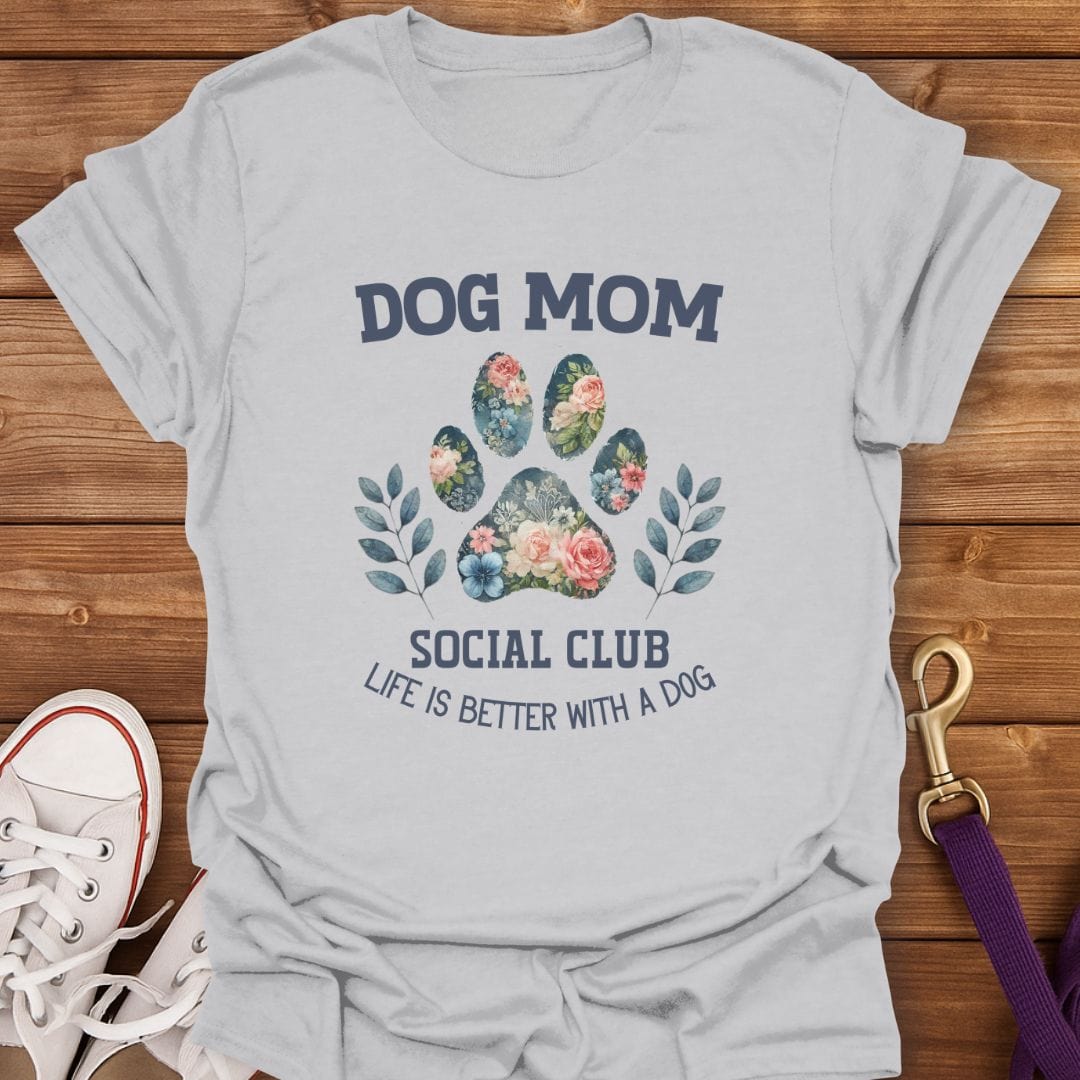 Dog Mom Club T-Shirt Ice Grey / S