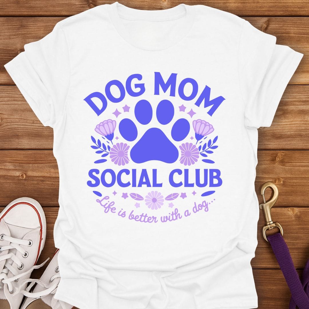 Dog Mom Social Club T-Shirt White / S