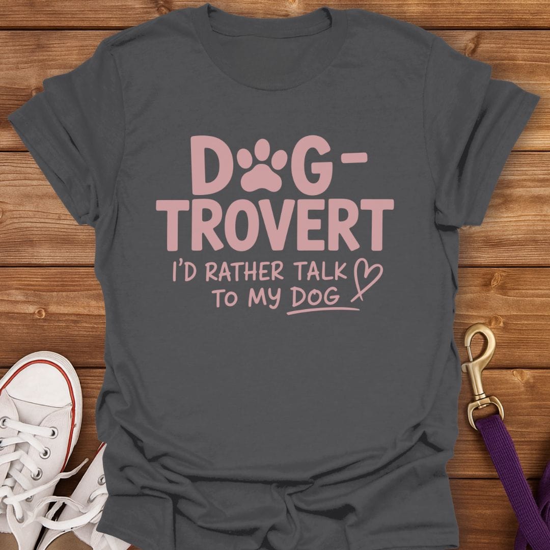 Dog-trovert Talk to My Dog T-Shirt Charcoal / S