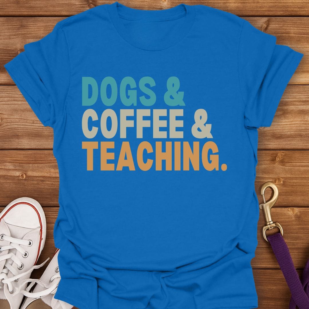 Dogs Coffee Teaching T-Shirt Royal / S