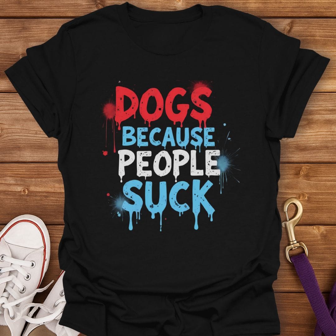 Dogs Over People T-Shirt Black / S