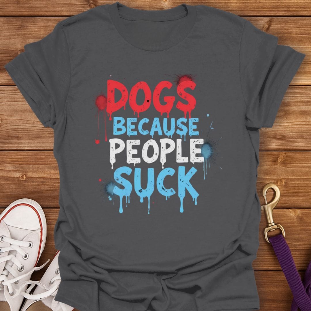 Dogs Over People T-Shirt Charcoal / S