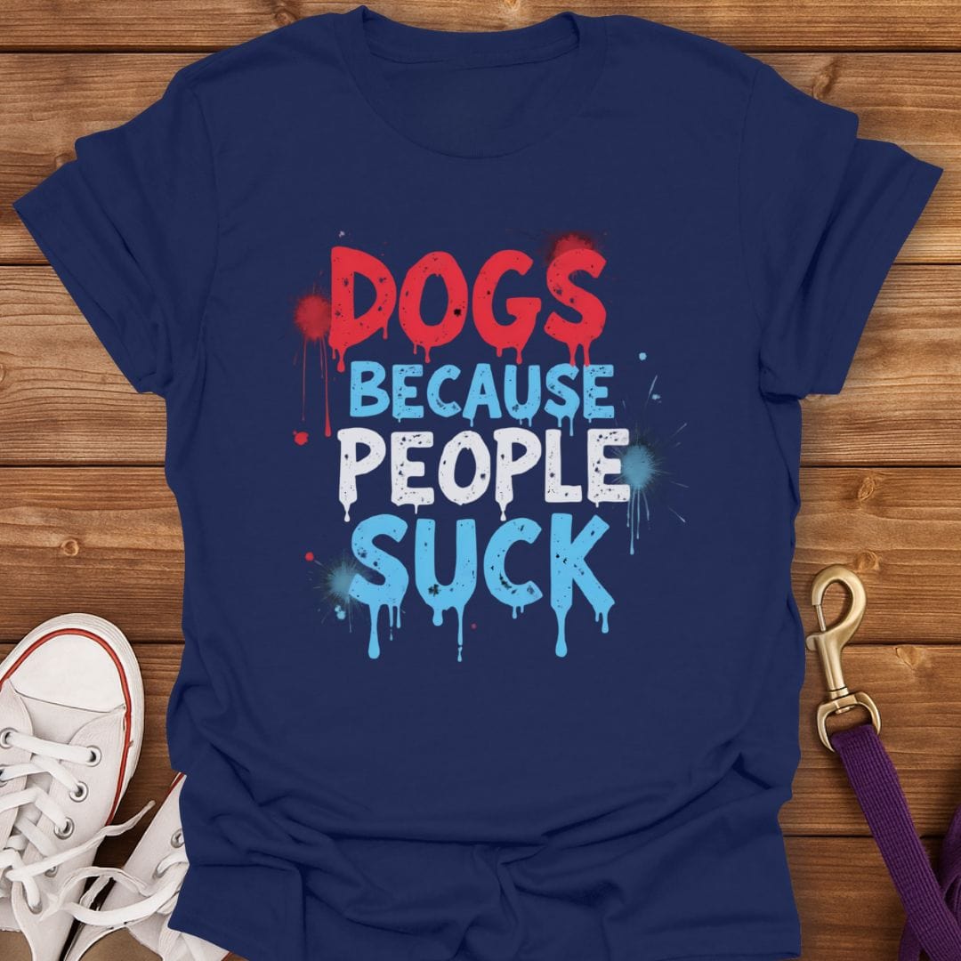 Dogs Over People T-Shirt Navy / S