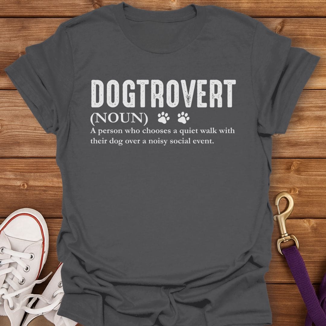 Dogtrovert Definition T-Shirt Charcoal / S