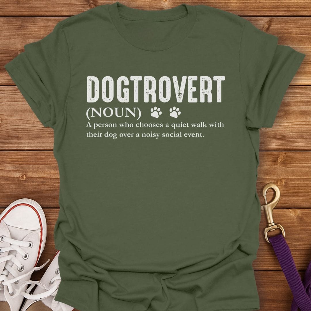 Dogtrovert Definition T-Shirt Military Green / S