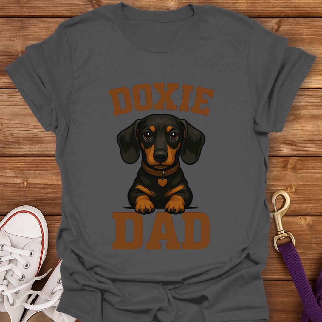 Doxie Dad Loyal Pup T-Shirt Charcoal / S