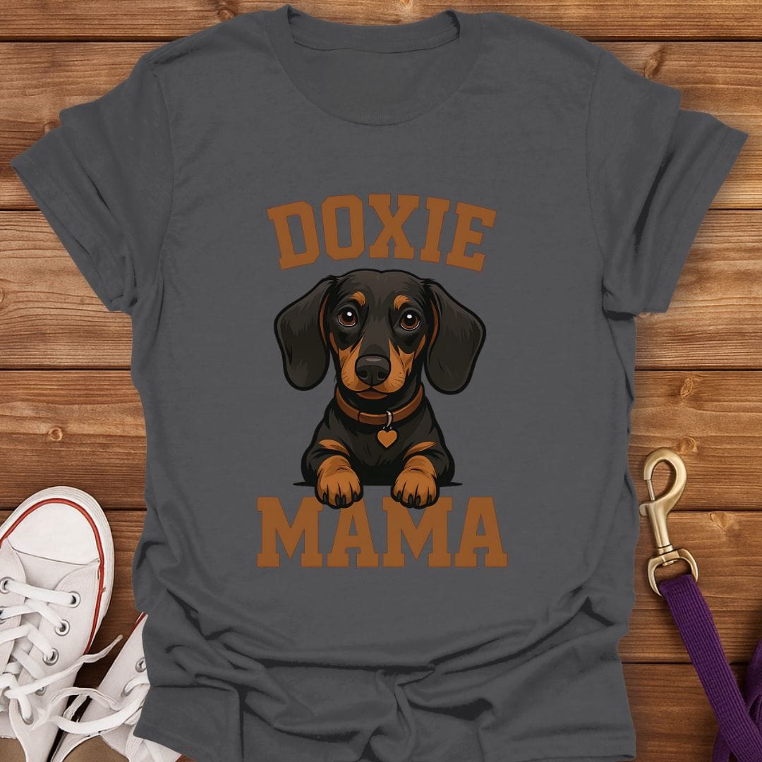Doxie Mama Classic Pup T-Shirt Charcoal / S