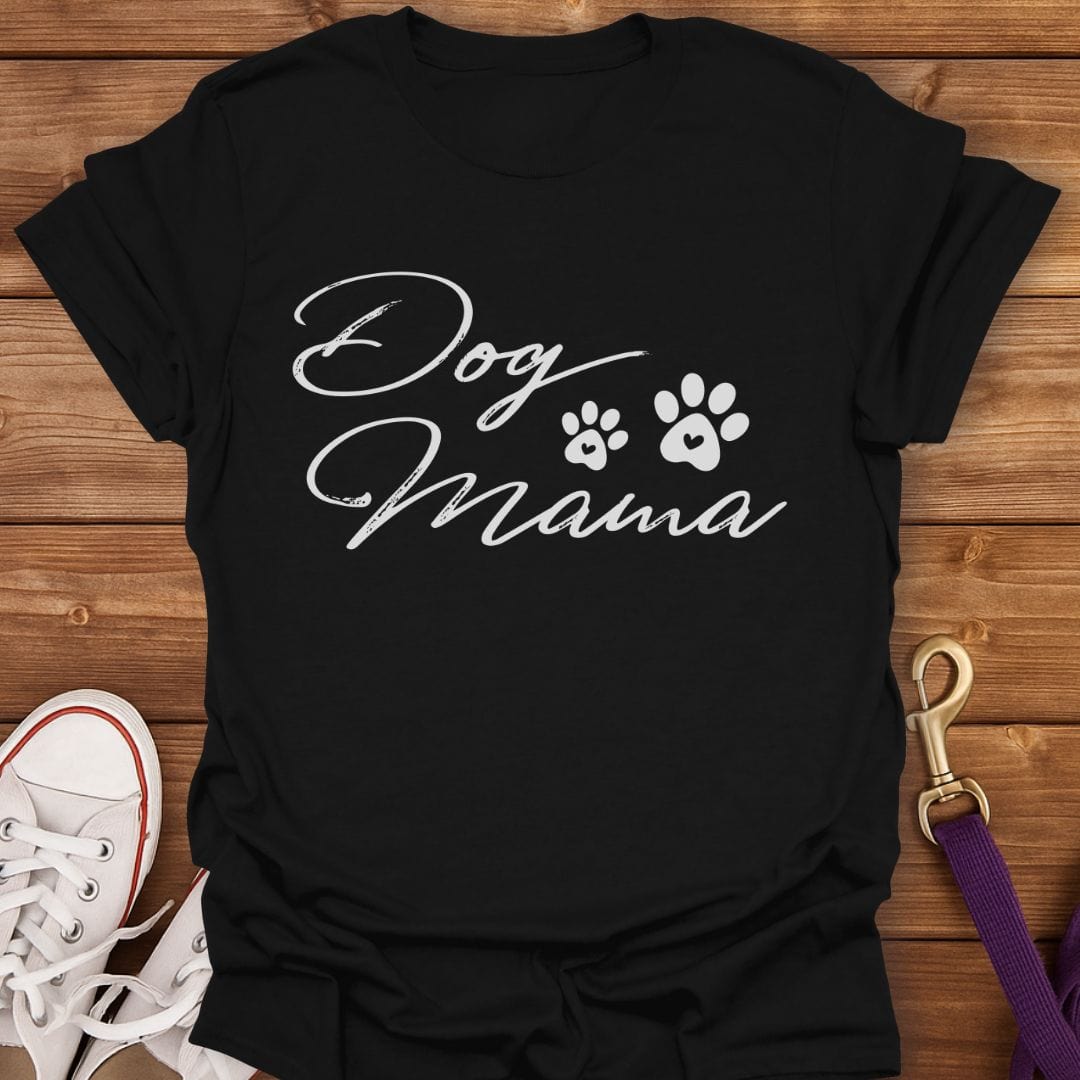 Elegant Dog Mama T-Shirt Black / S