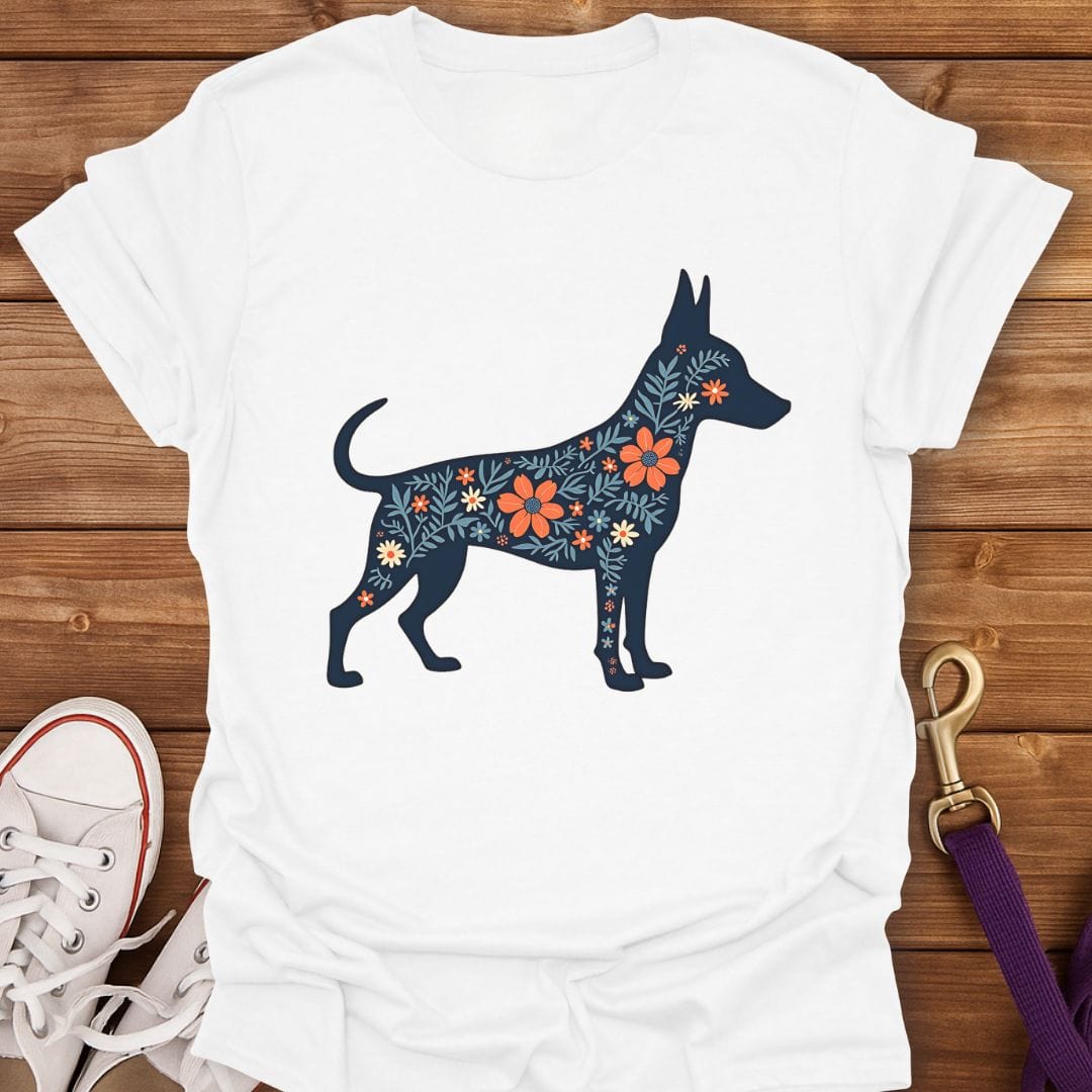 Floral Min Pin Silhouette T-Shirt White / S