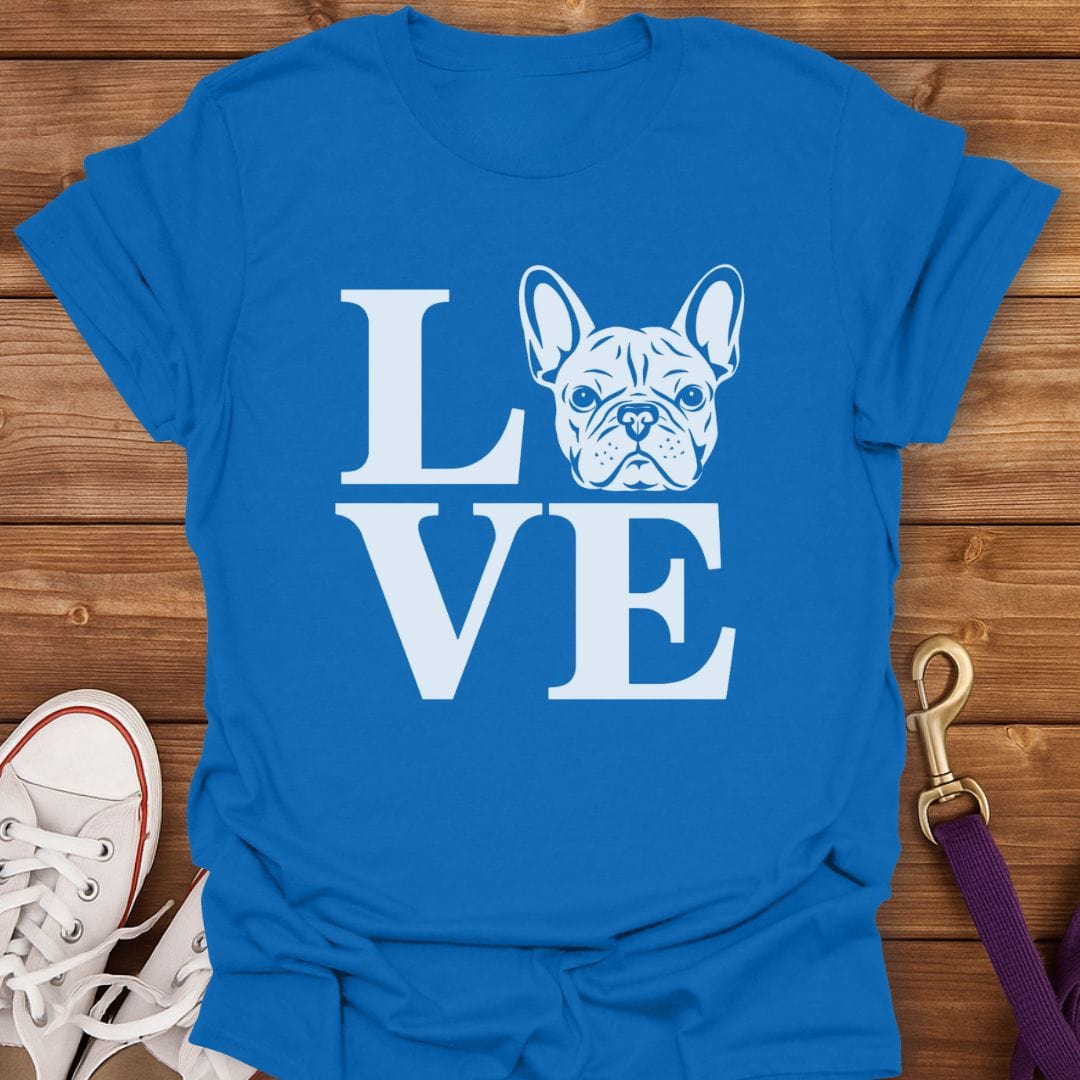 Frenchie Love Letters T-Shirt Royal / S