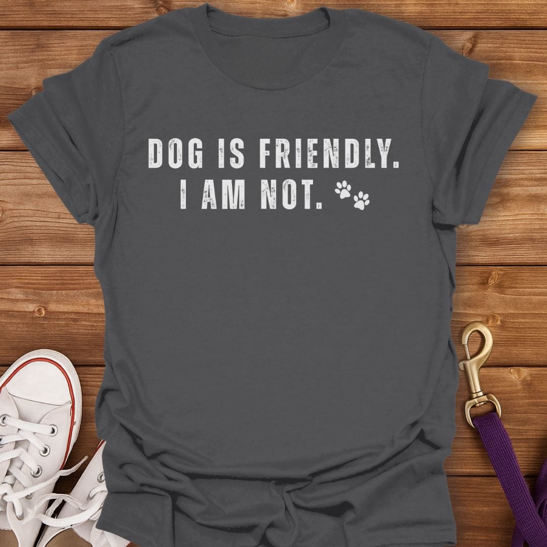 Friendly Dog, Grumpy Human T-Shirt Charcoal / S