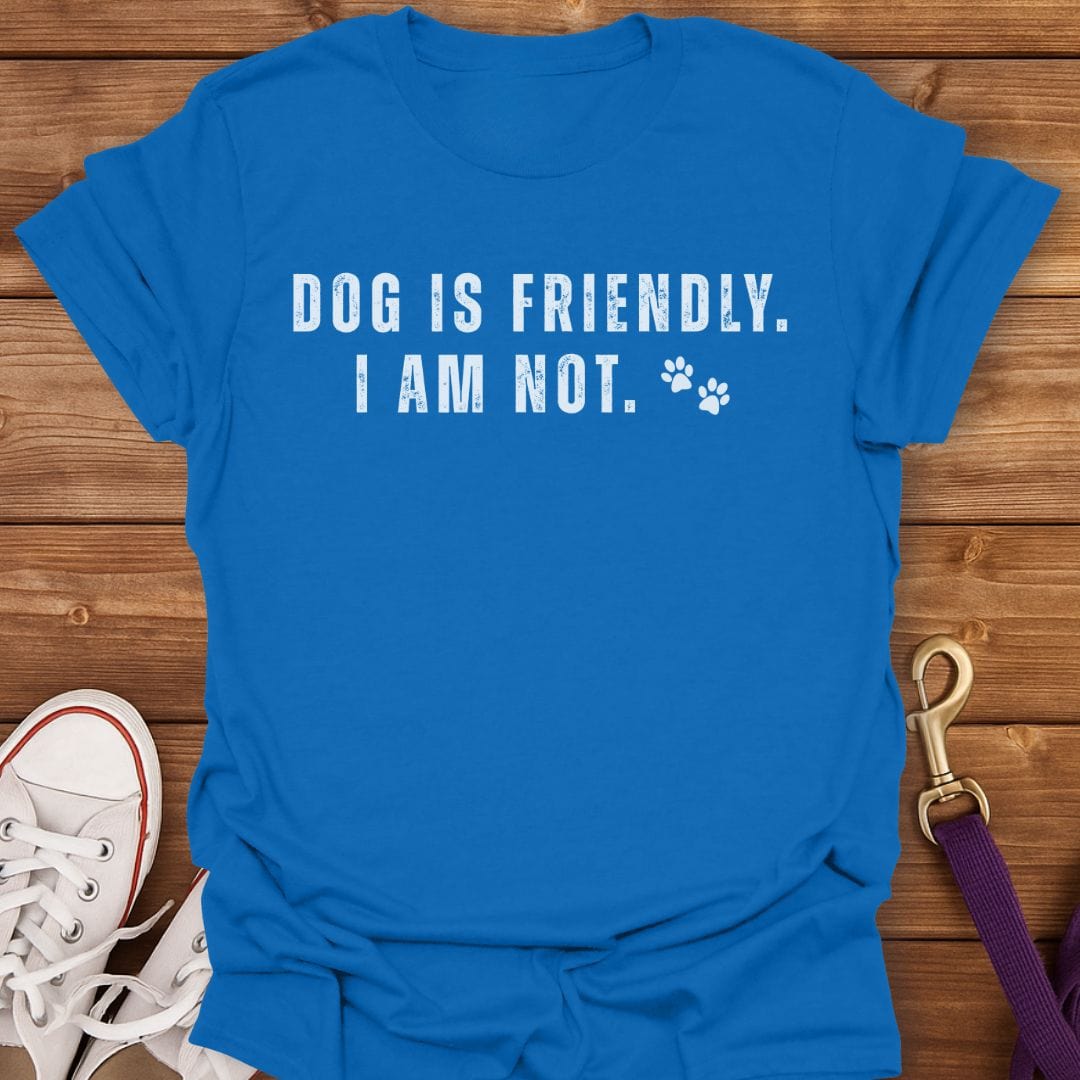 Friendly Dog, Grumpy Human T-Shirt Royal / S