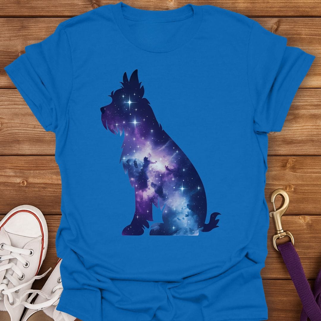 Galaxy Yorkshire Terrier Silhouette T-Shirt Royal / S