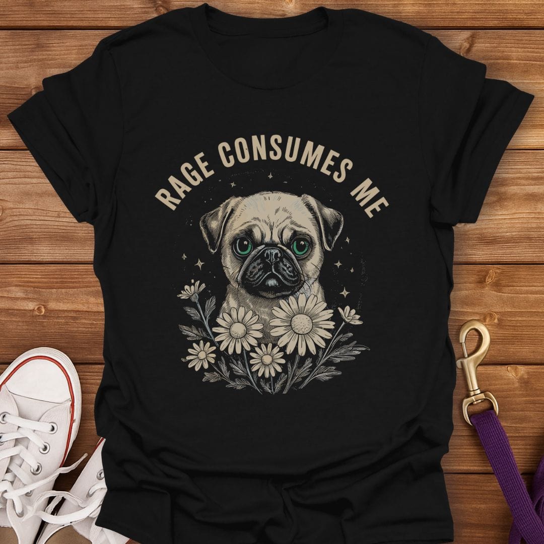 Grumpy Pug Energy T-Shirt Black / S