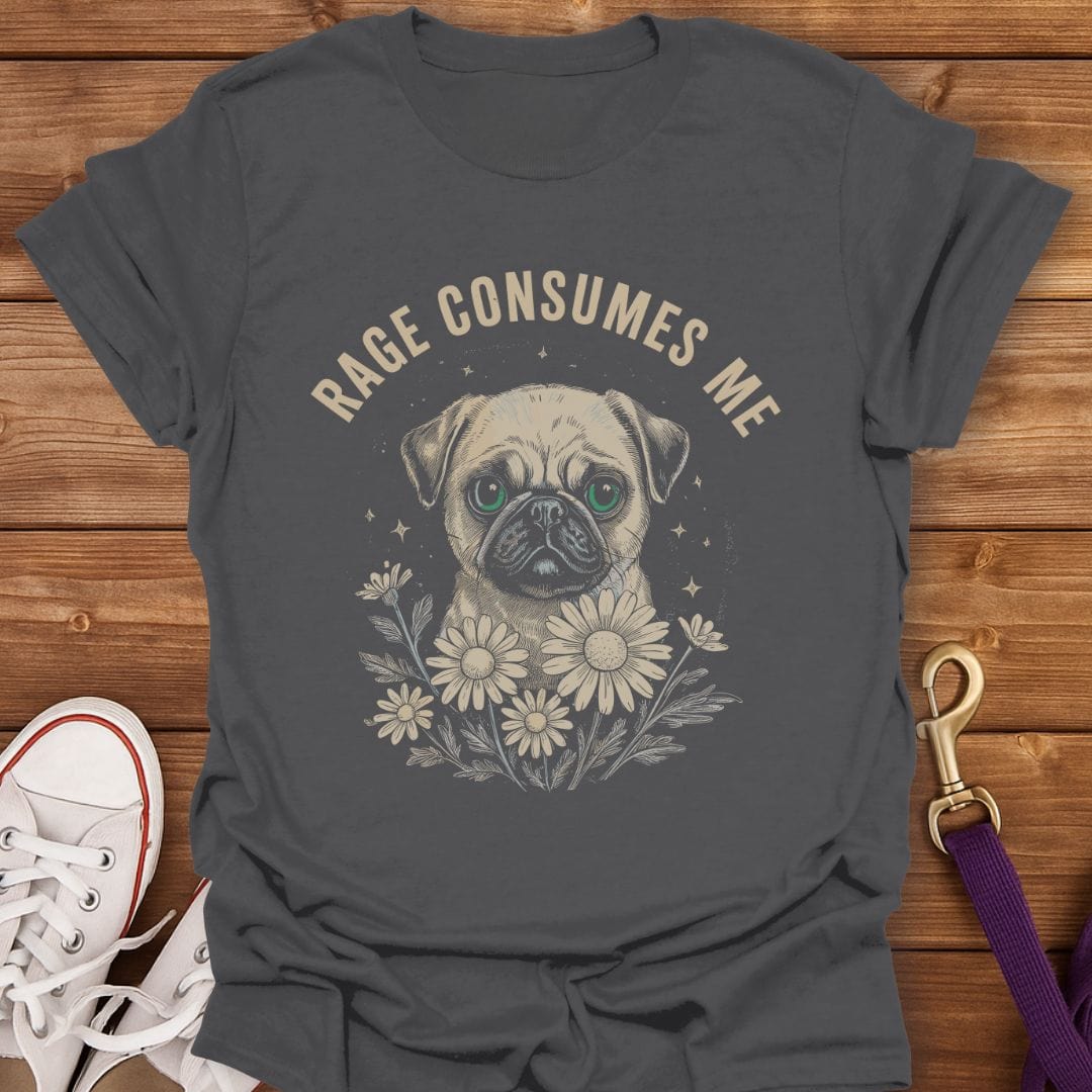Grumpy Pug Energy T-Shirt Charcoal / S