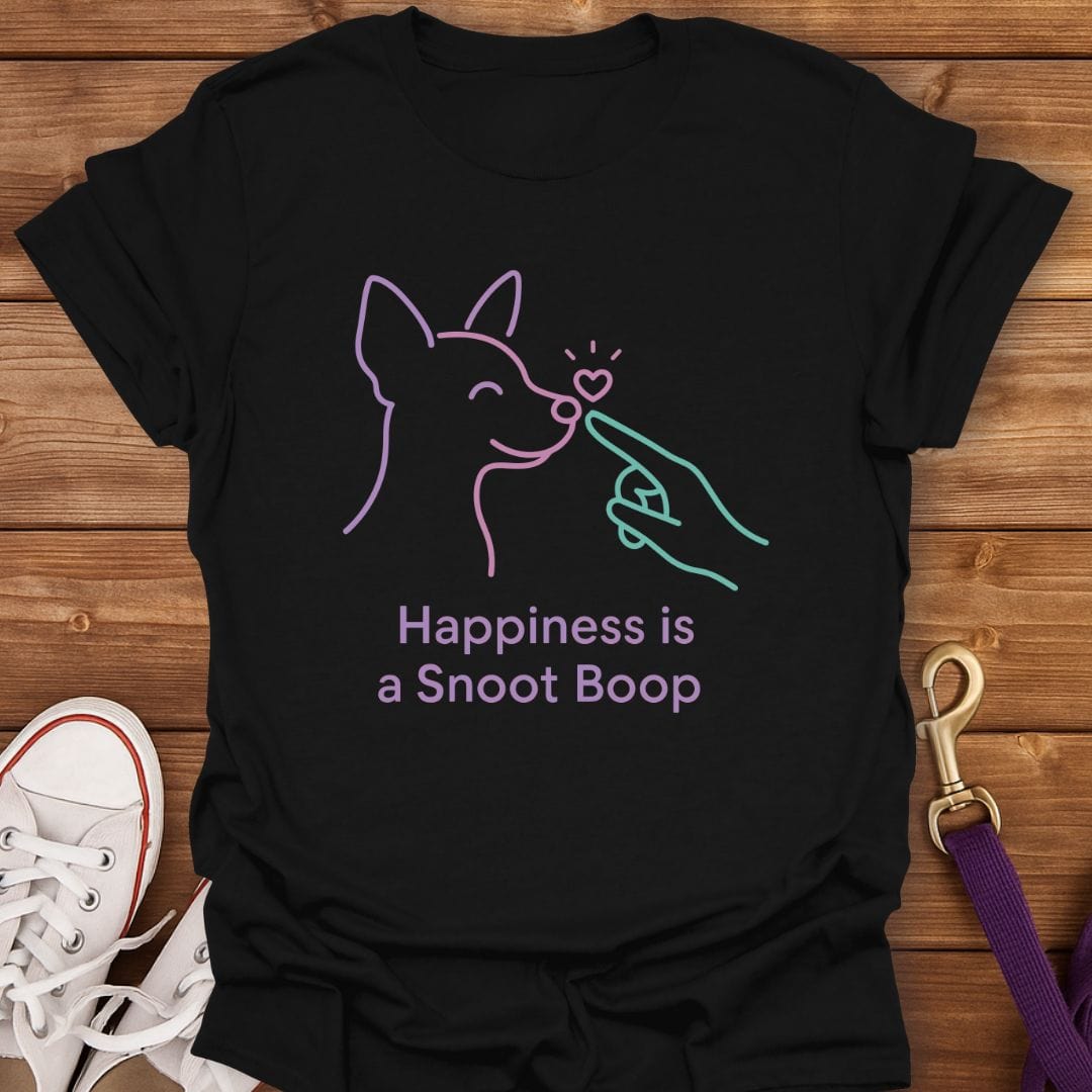 Happiness is a Snoot Boop T-Shirt Black / S