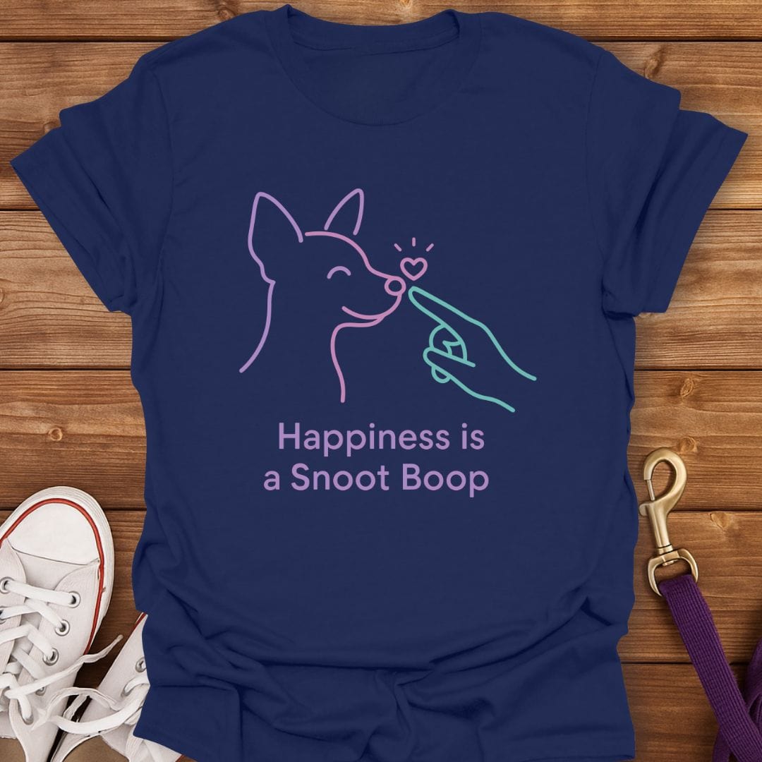 Happiness is a Snoot Boop T-Shirt Navy / S