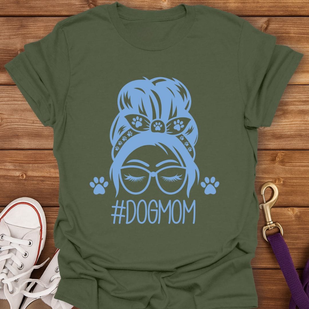 Hashtag Dog Mom T-Shirt Military Green / S