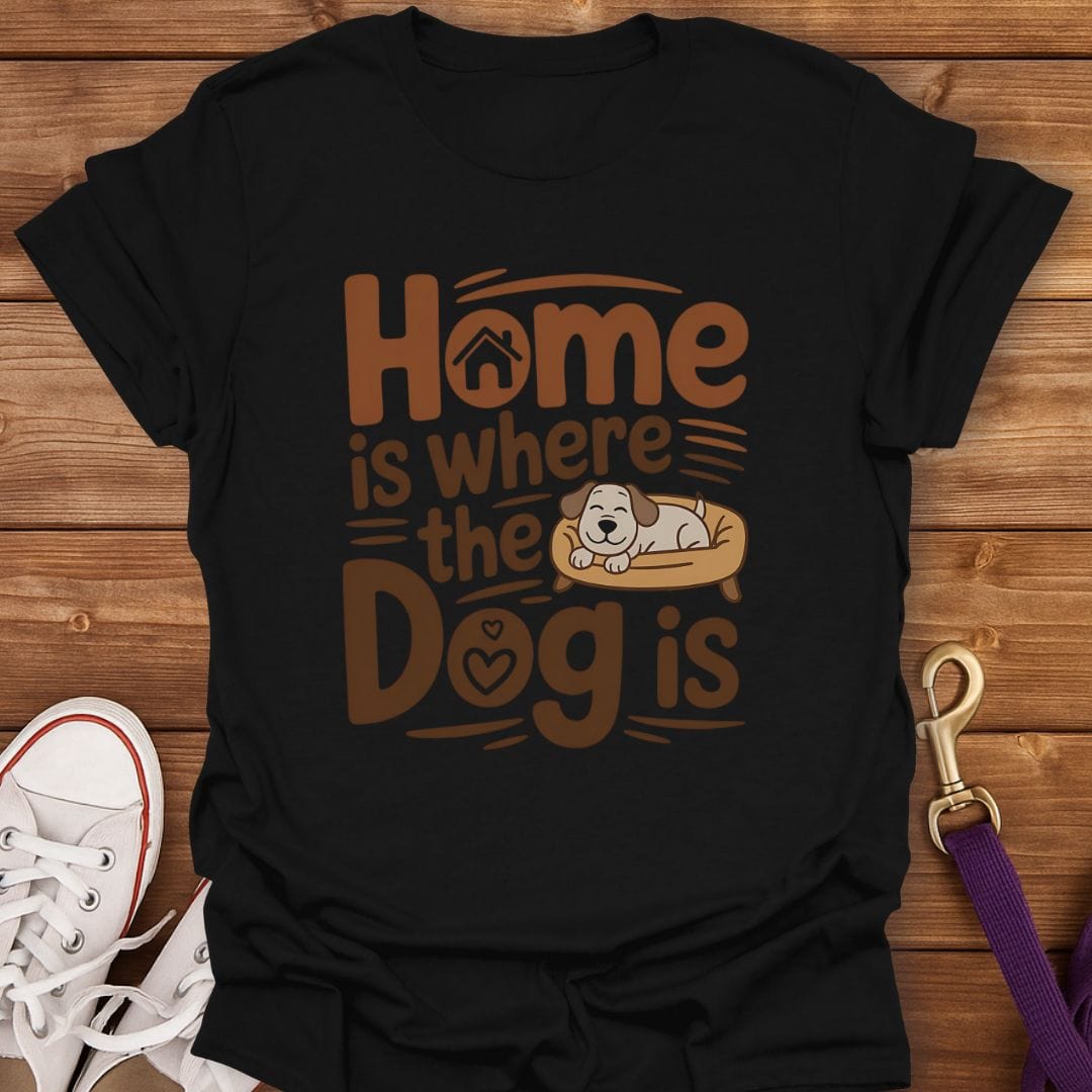 Home Is Where the Dog Is T-Shirt Black / S