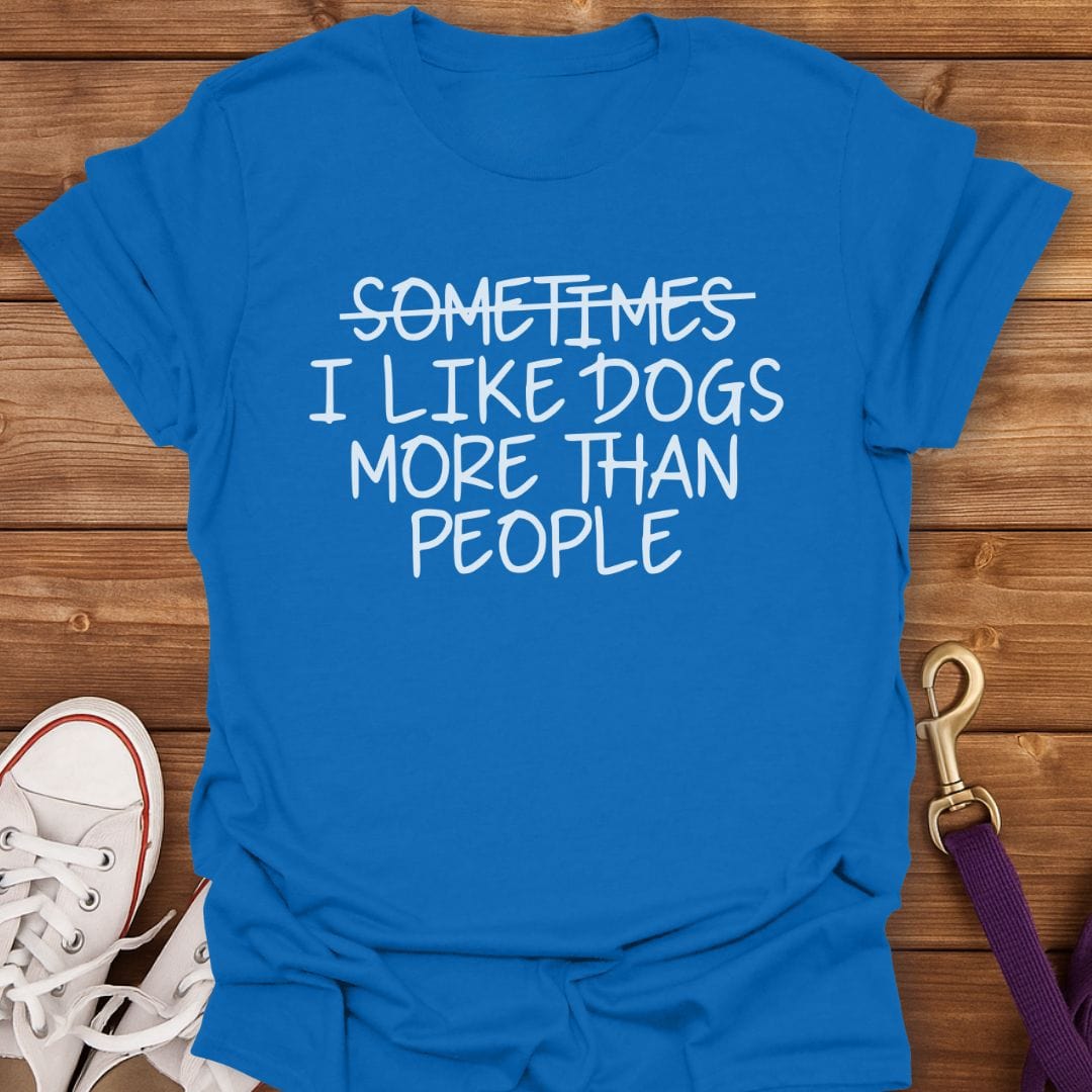 I Like Dogs More Than People T-Shirt Royal / S