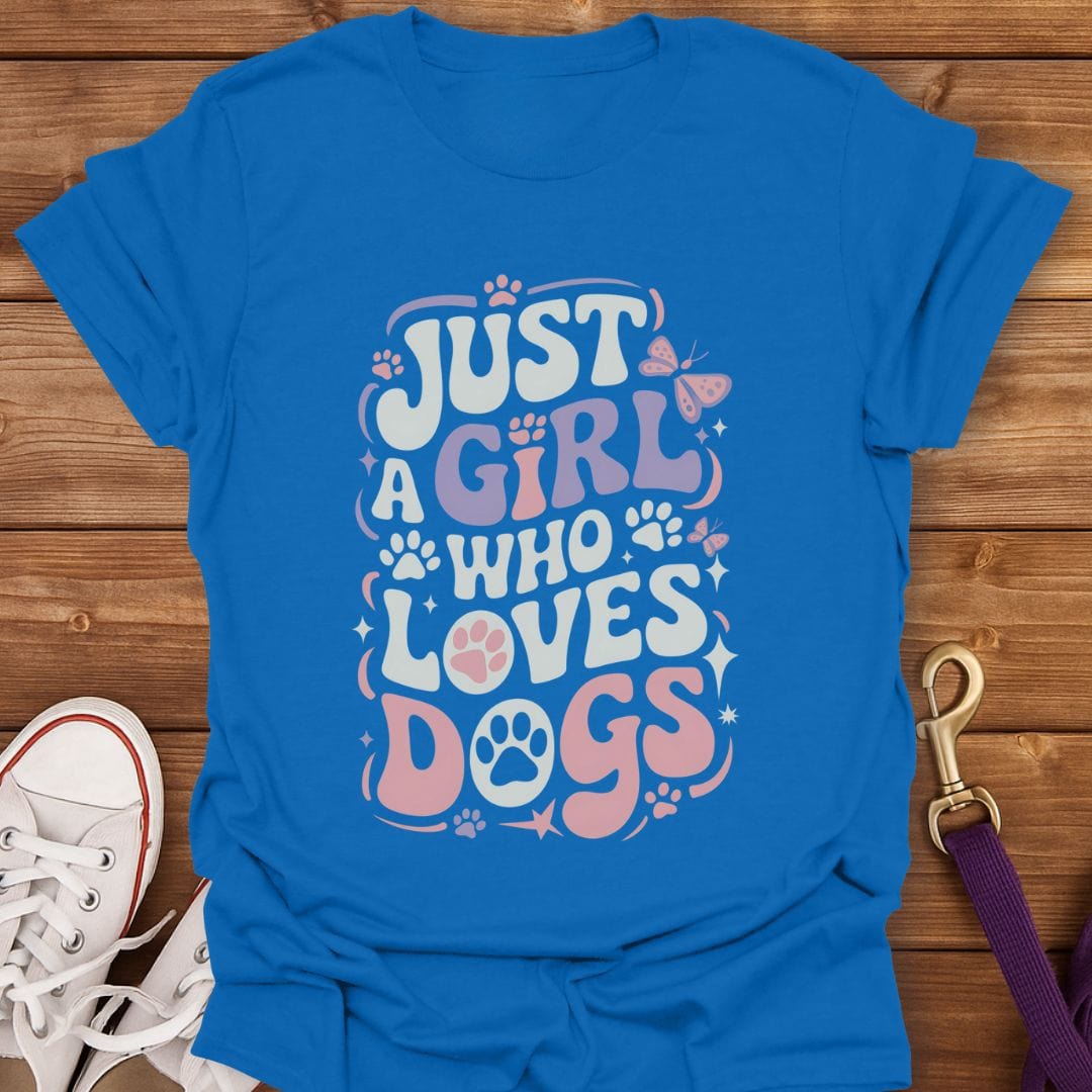 Just a Girl Who Loves Dogs T-Shirt Royal / S