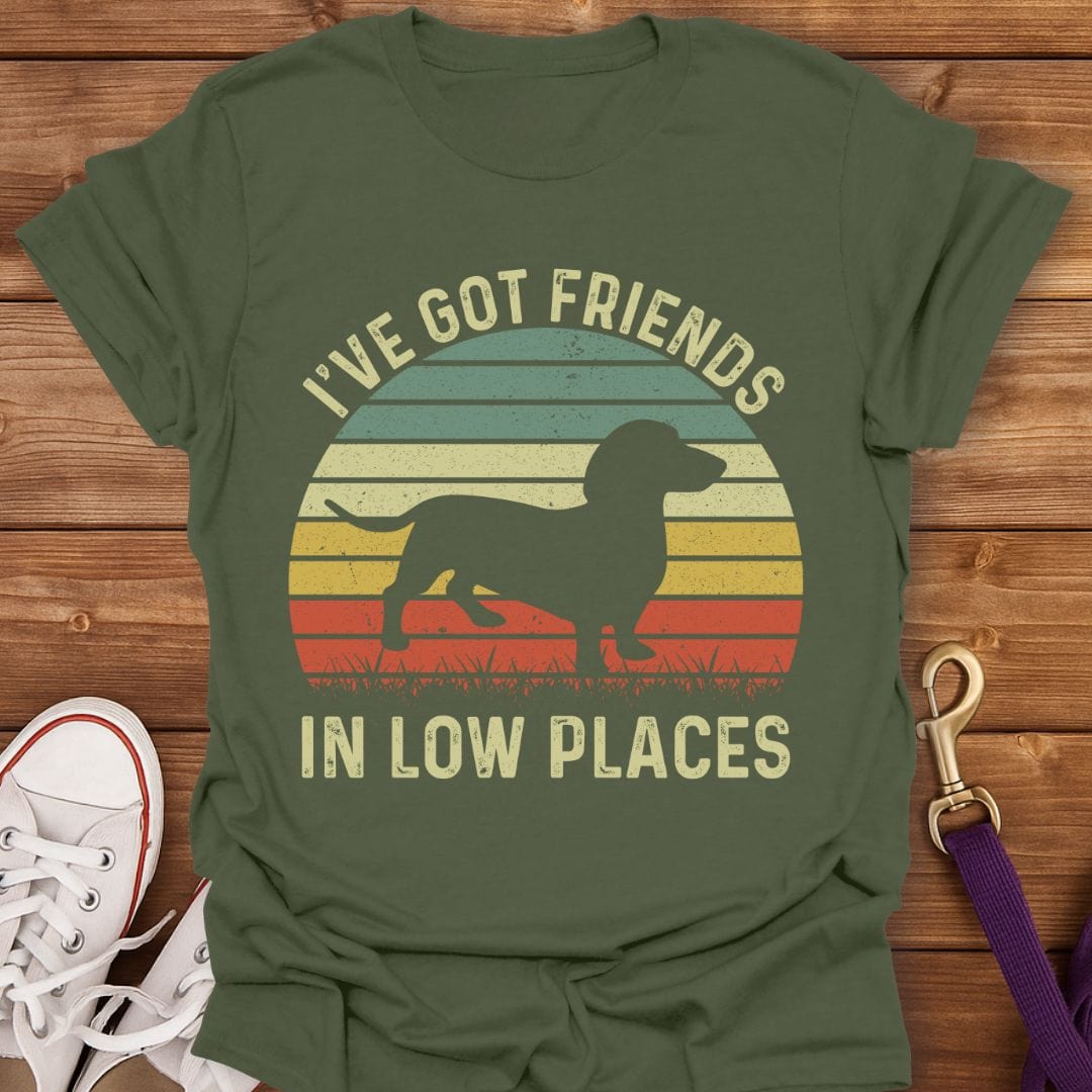 Low Places, Long Buddies T-Shirt Military Green / S
