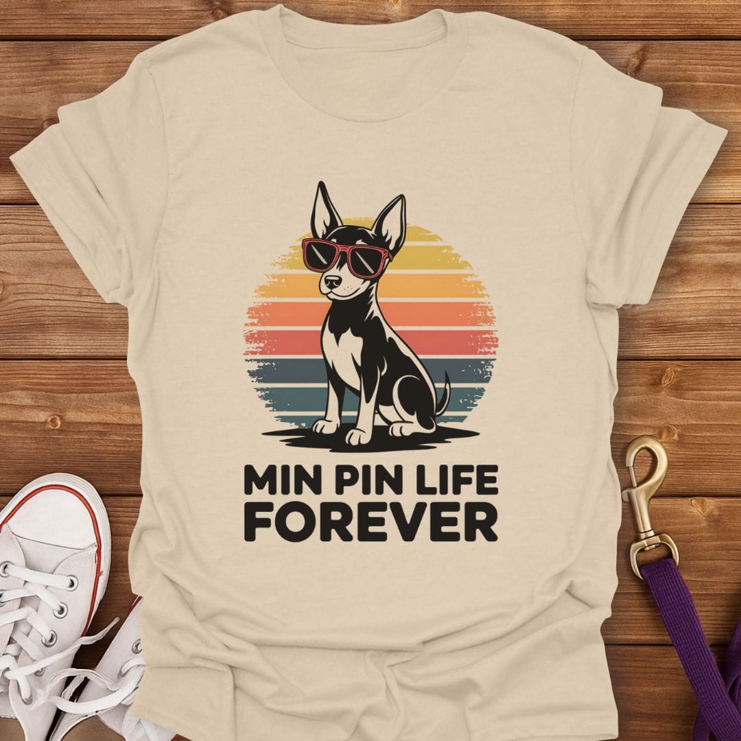 Min Pin Life Forever Sunset T-Shirt Sand / S
