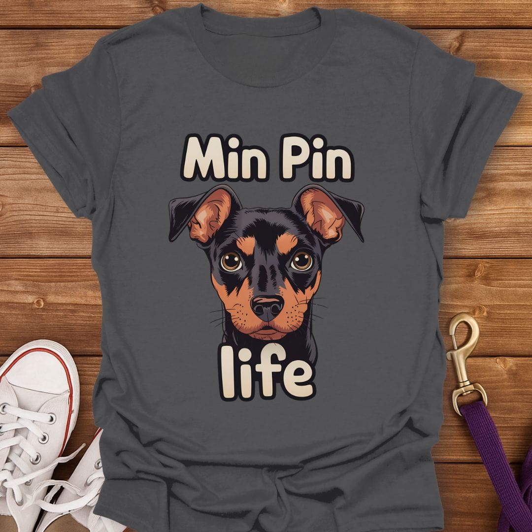 Min Pin Life T-Shirt Charcoal / S