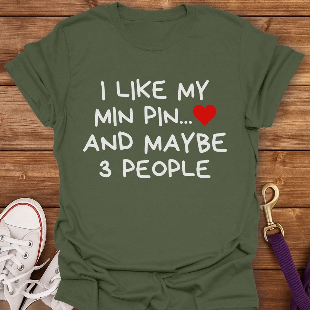Min Pin Over People T-Shirt Military Green / S