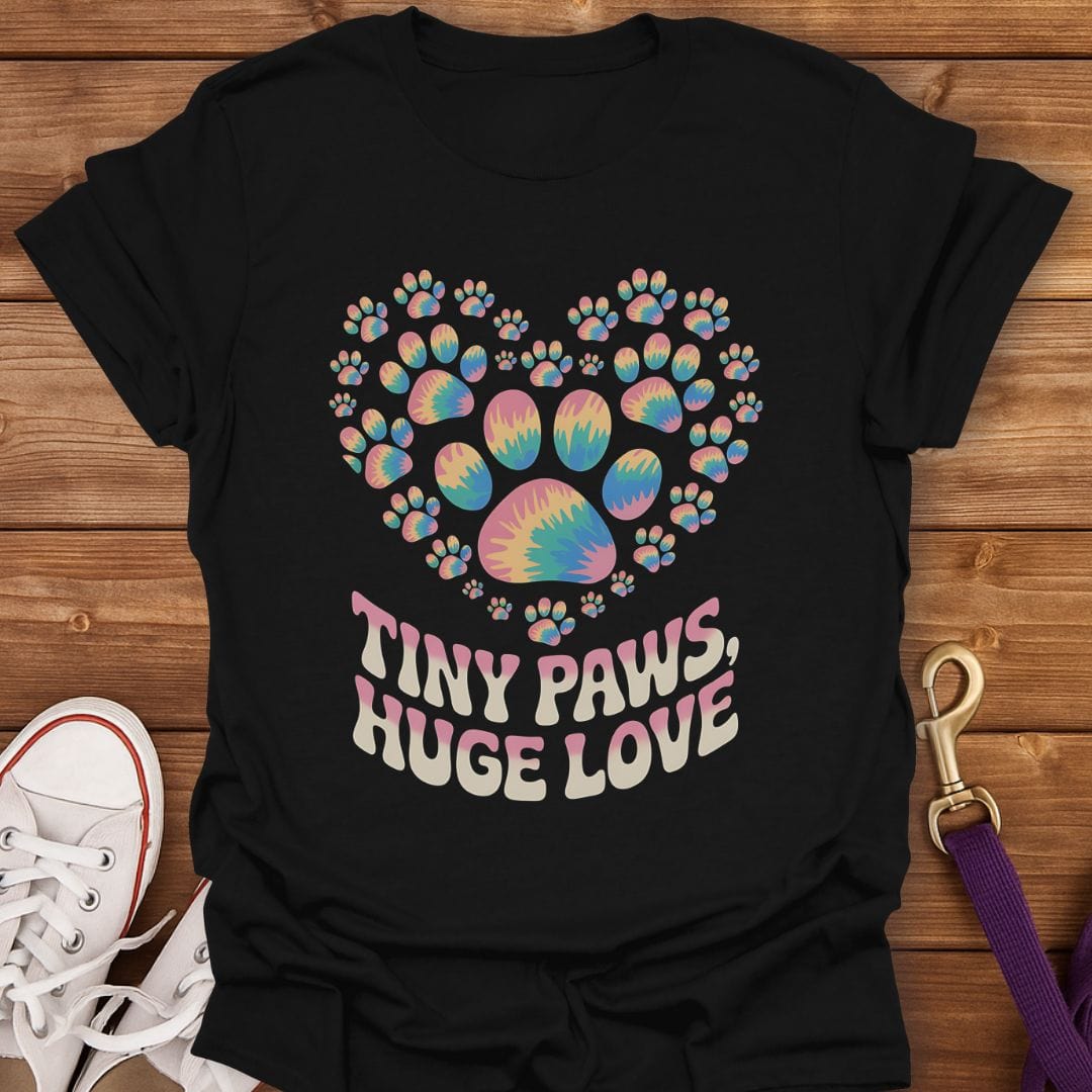 Pastel Paw Love T-Shirt Black / S