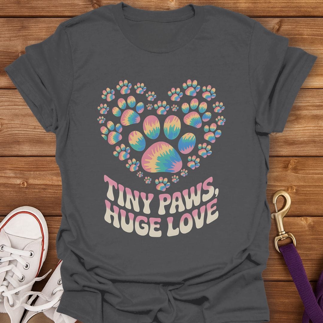 Pastel Paw Love T-Shirt Charcoal / S