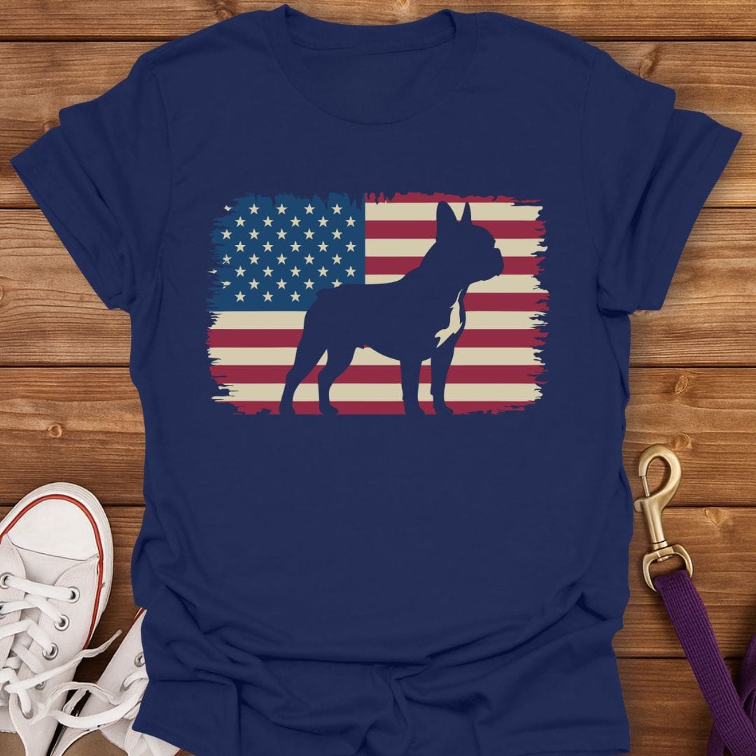 Patriotic Frenchie T-Shirt Navy / S
