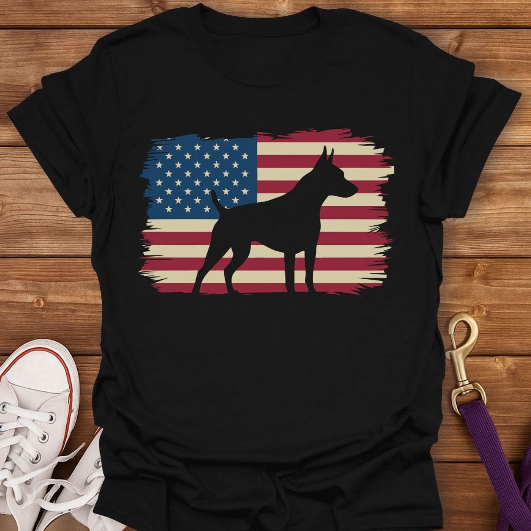 Patriotic Min Pin Pride T-Shirt Black / S