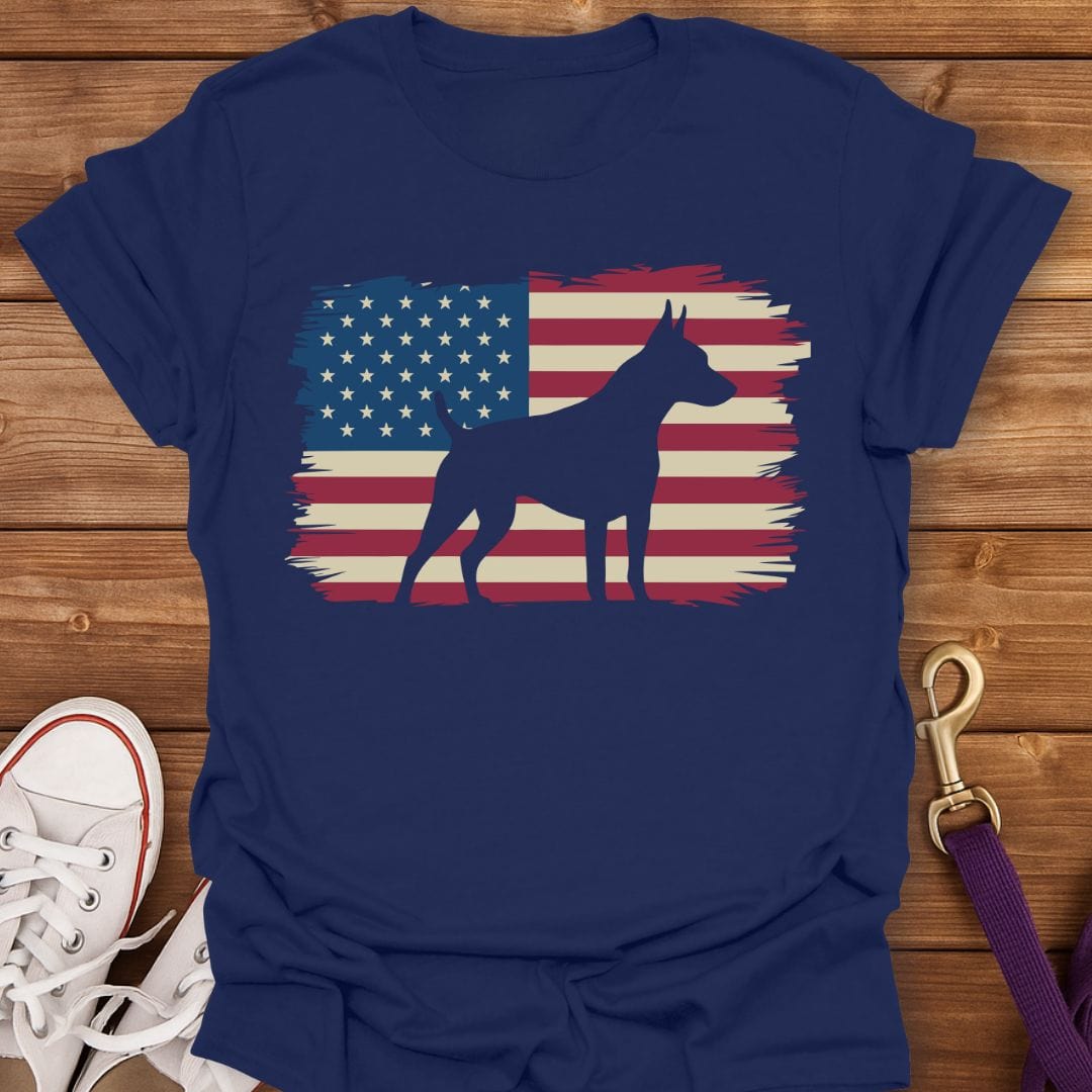 Patriotic Min Pin Pride T-Shirt Navy / S