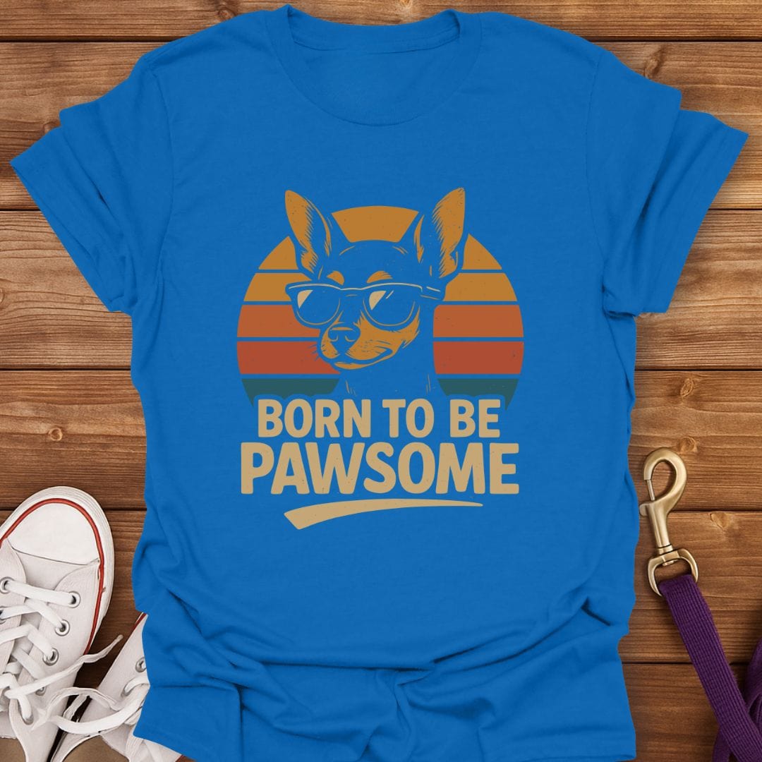 Pawsome Vibes Only Min Pin T-Shirt Royal / S