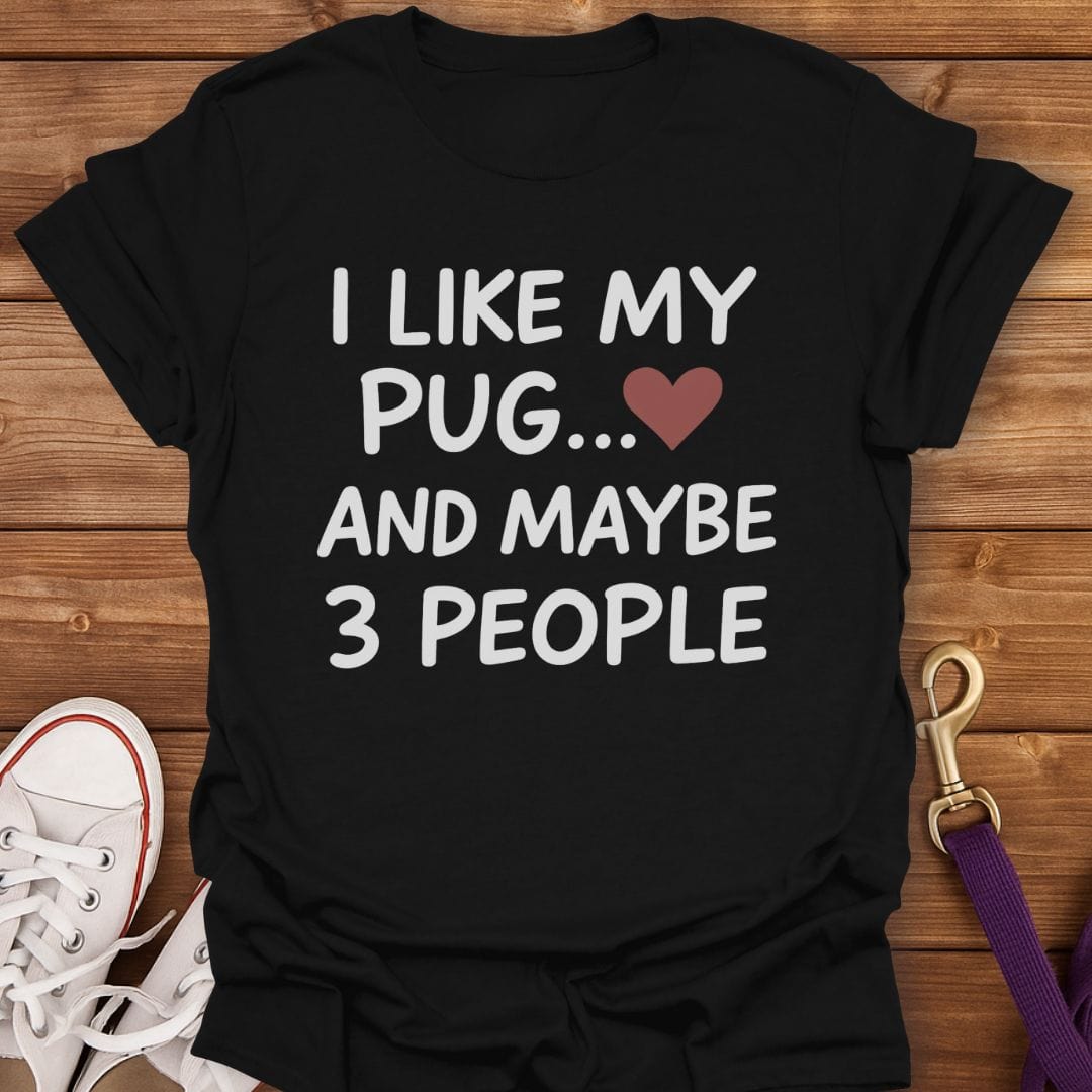 Pug Over People T-Shirt Black / S