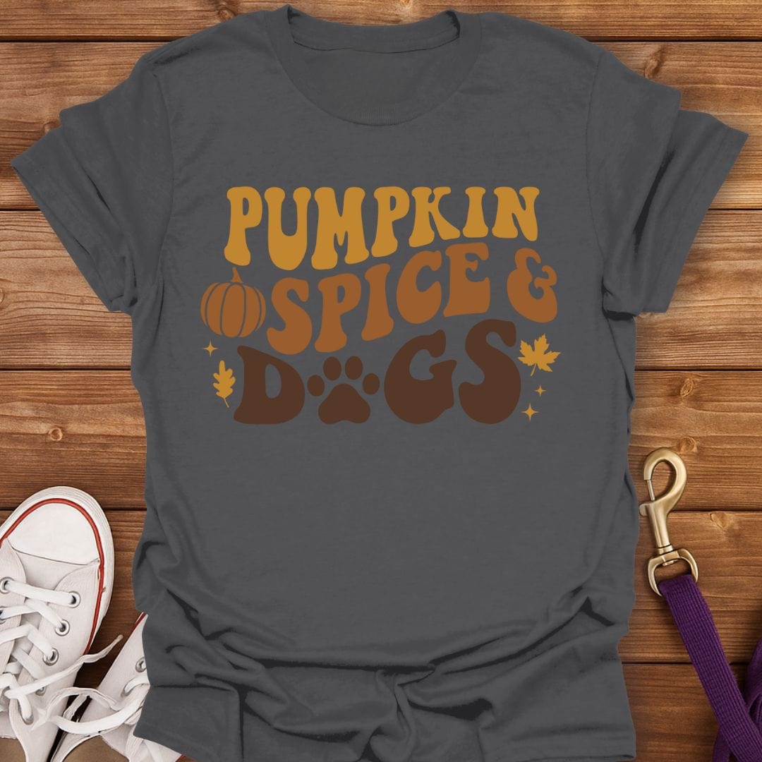 Pumpkin Spice and Dogs T-Shirt Charcoal / S