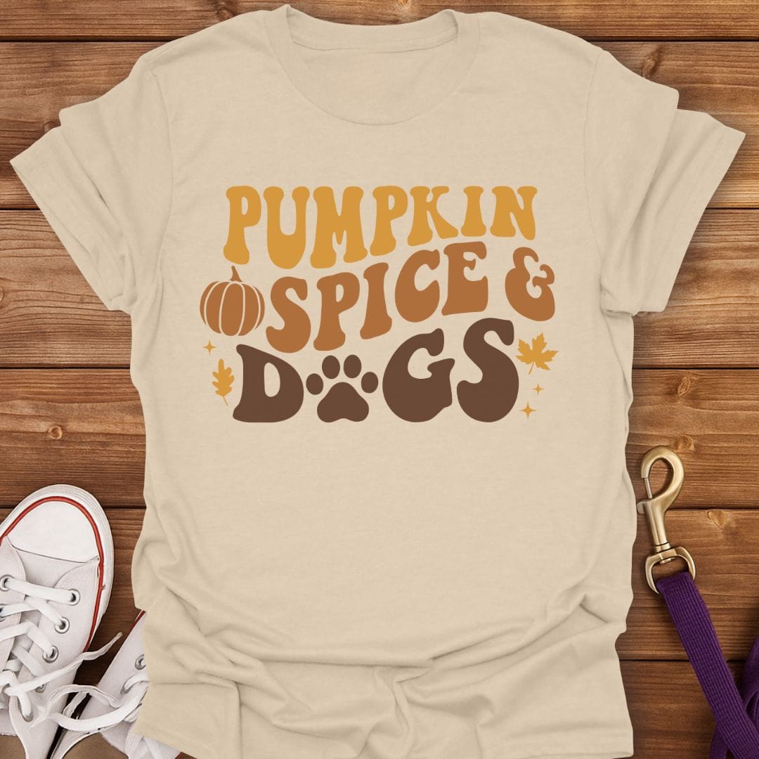 Pumpkin Spice and Dogs T-Shirt Sand / S