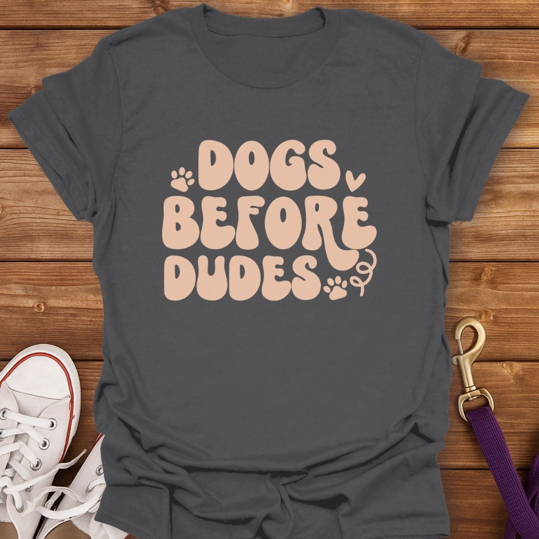 Pups Over People T-Shirt Charcoal / S