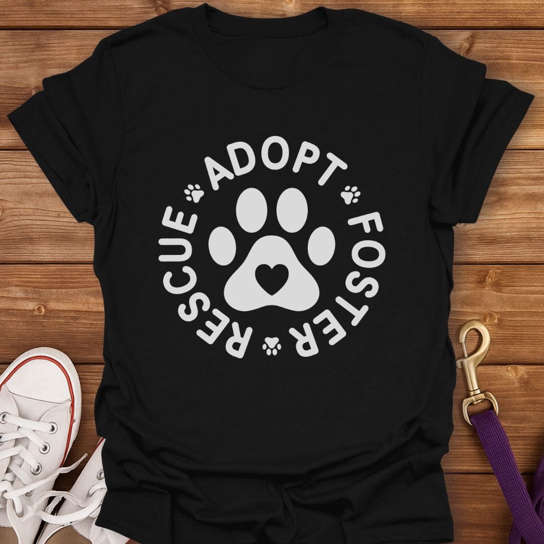 Rescue Adopt Foster T-Shirt Black / S
