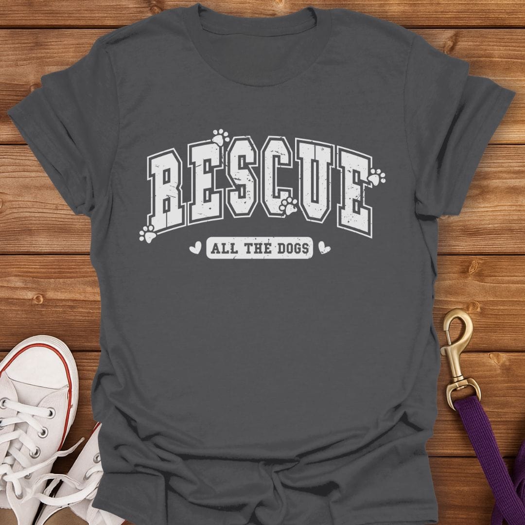 Rescue All The Dogs T-Shirt Charcoal / S