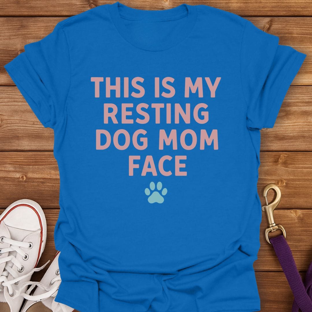 Resting Dog Mom Face T-Shirt Royal / S