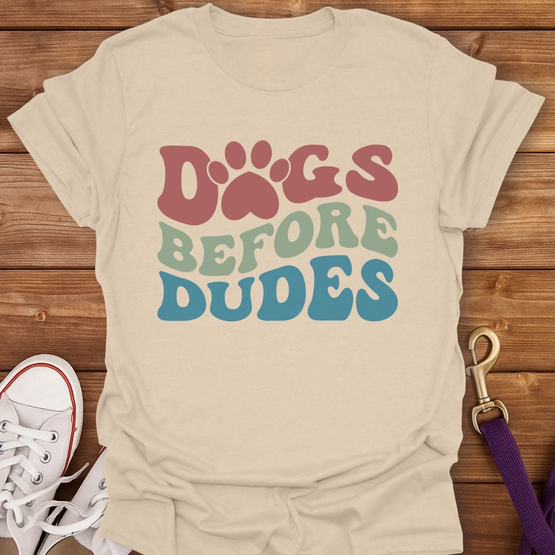 Retro Dogs Over Dudes T-Shirt Sand / S