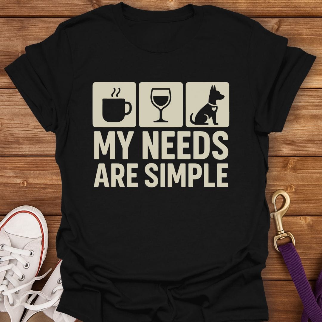 Simple Pleasures Dog Lover T-Shirt Black / S